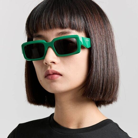 NEW Prada PR27ZS 11L08Z Mango Dark Grey Square Unisex Sunglasses 0PR 27ZS - Picture 4 of 14